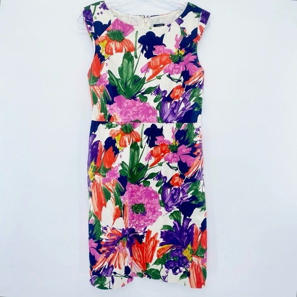 J.Crew Spring Floral Sleeveless Sheath Dress size 6 - Picture 2 of 10